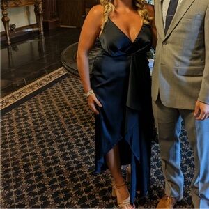 Elegant Navy Blue Women's Dress